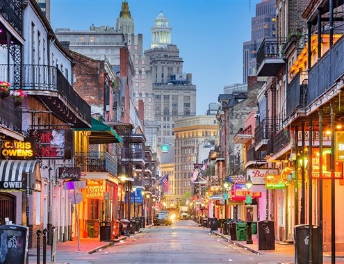 street view of bourbon street in new orleans