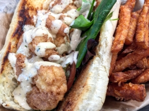 a shrimp poboy