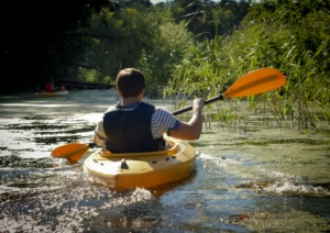 a child in a kayak